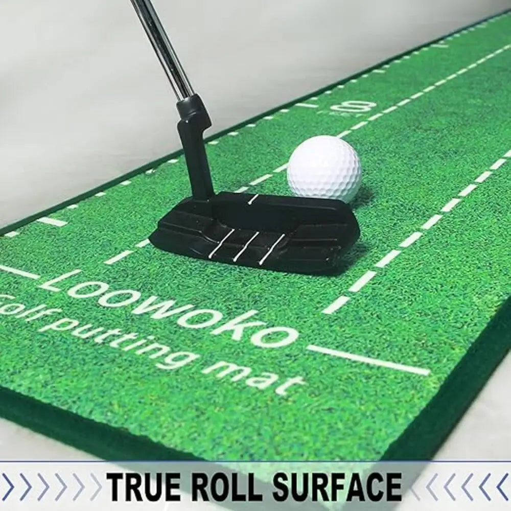 Portable Golf Removable Putting Exerciser Professional Golf Practice Mat Indoor Home Office Outdoor Garden Training Set Tool