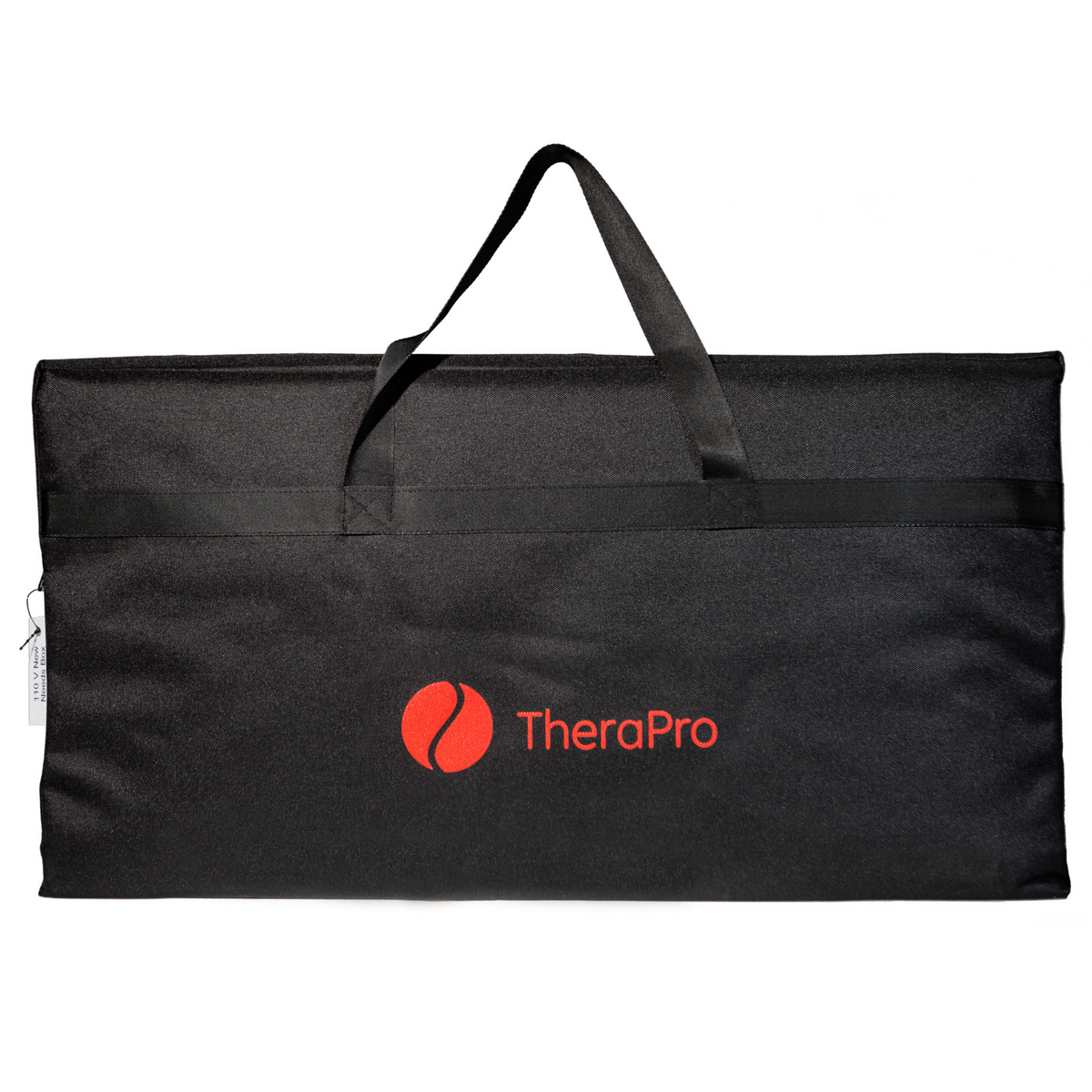 TheraPro™ PEMF black carrying case with a red logo and handles, shown against a white background.
