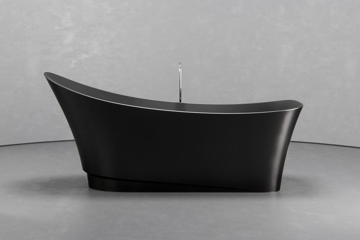 Freestanding boat shape bathtub