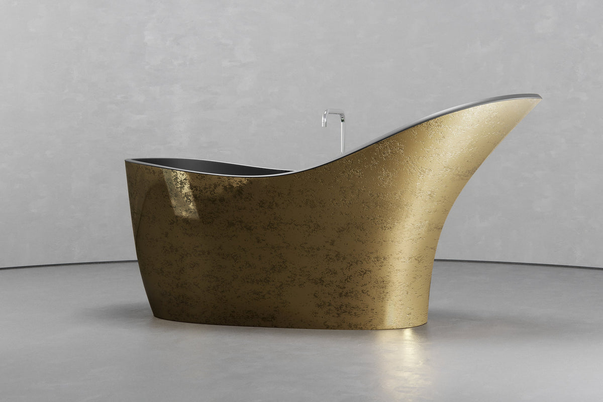 Freestanding slipper shape bathtub