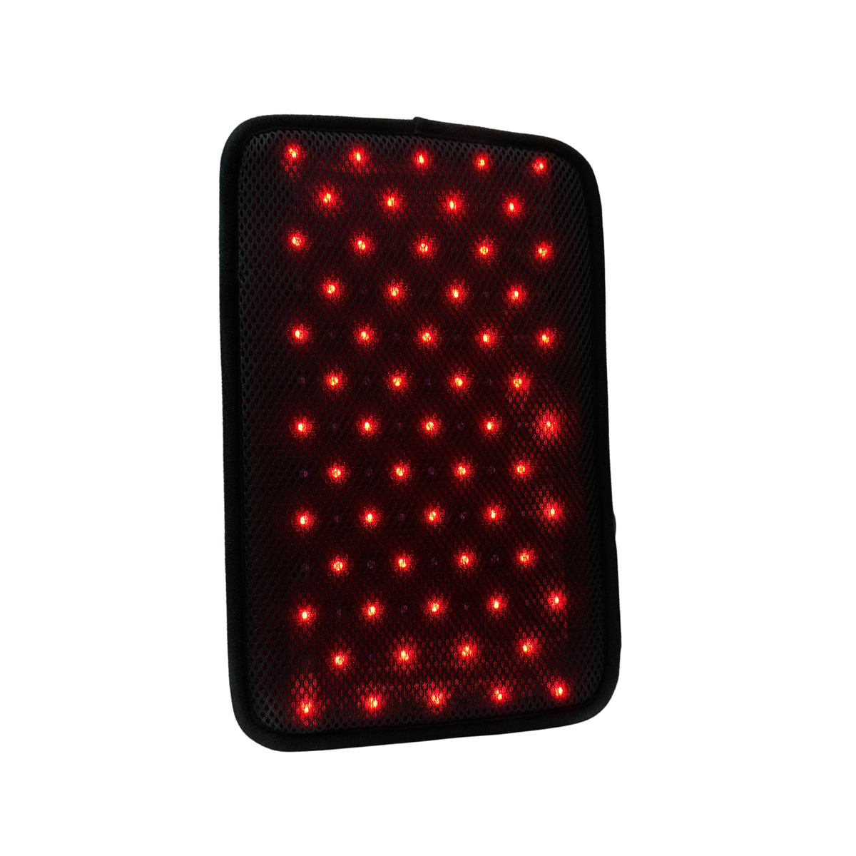 Therasage Tri-Lite™ Red Light Therapy Panel stands upright on a white surface, glowing with red lights.