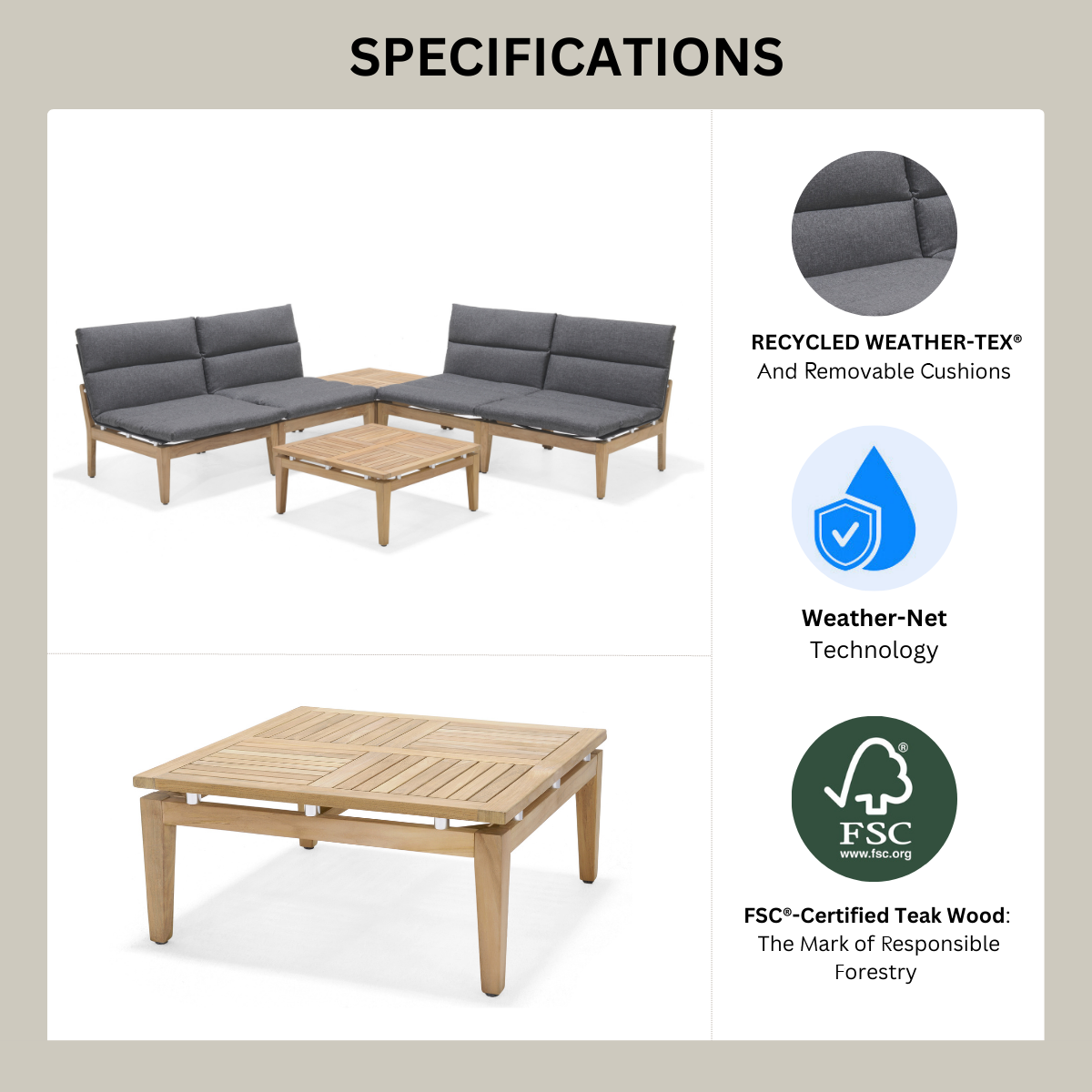 Arno 6pc Corner Set Dark