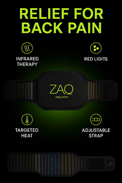 A branded REVA Multifunctional Infrared Heat belt is shown with surrounding feature icons.
