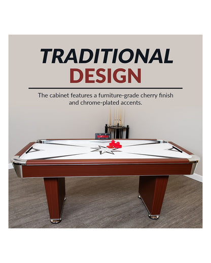 Hathaway Midtown 72-in Air Hockey Table with LED Scoring