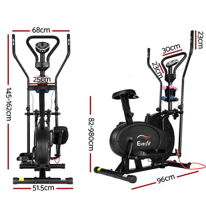 Everfit 6in1 Elliptical Cross Trainer Exercise Bike Bicycle Home Gym