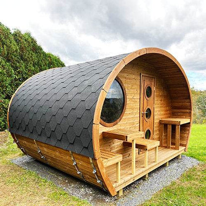 SaunaLife Model G11 Garden-Series Outdoor Home Sauna Kit – 2-Room Sauna