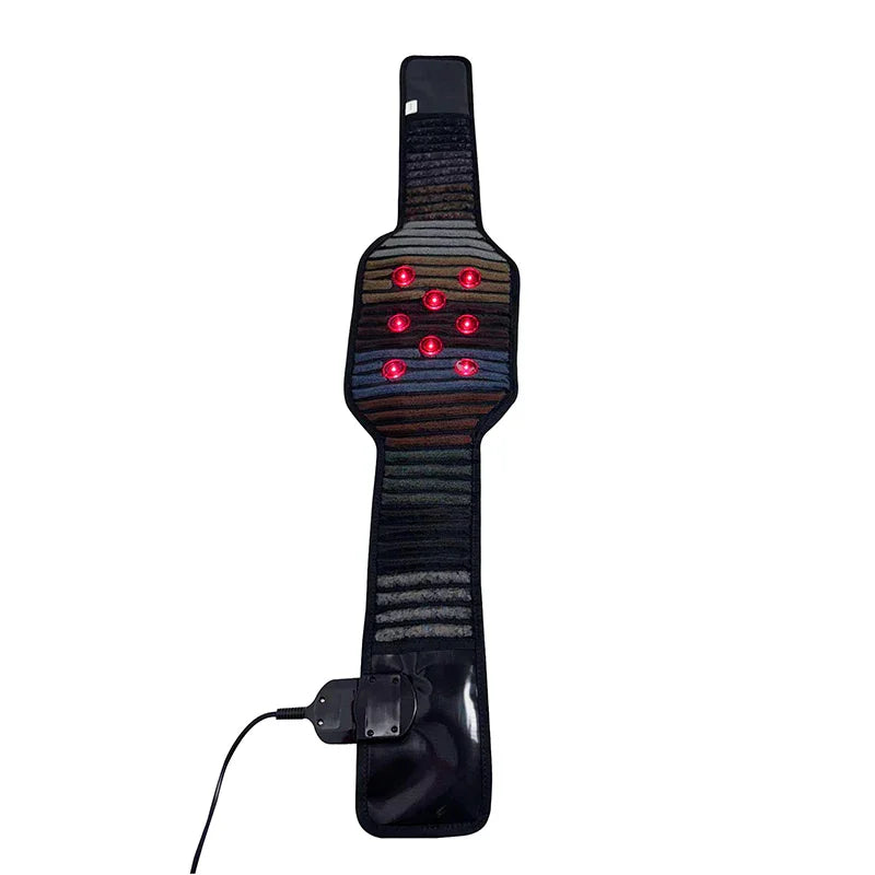 REVA Multifunctional Infrared Heat belt displayed vertically with red nodes and a cord connection on white.