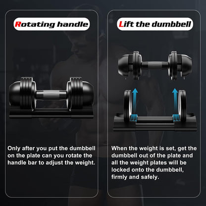 Adjustable Dumbbell Set 22Lbs Pair Adjustable Dumbbell- Perfect for Strength Training and Fitness Workouts — product view 3