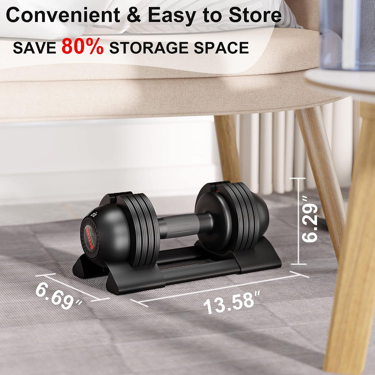 Adjustable Dumbbell Set 22Lbs Pair Adjustable Dumbbell- Perfect for Strength Training and Fitness Workouts — product view 7