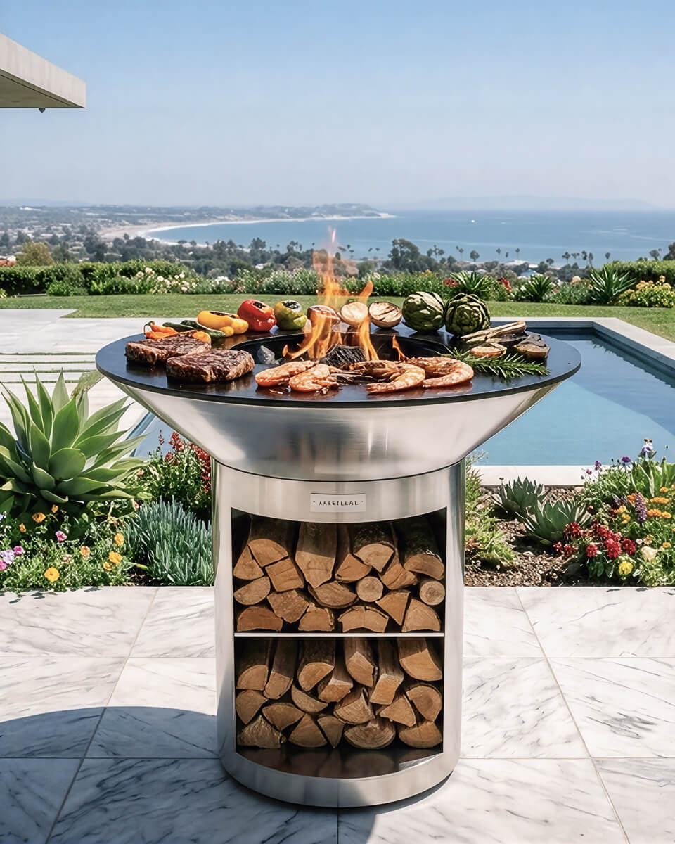 Arteflame 40" Stainless Steel Grill & Griddle — Storage Base