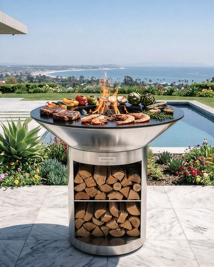 Arteflame 40" Stainless Steel Grill & Griddle — Storage Base