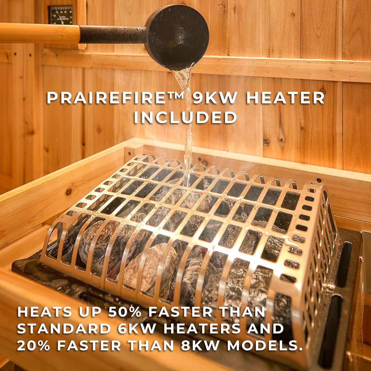 Backyard Discovery Lennon Cedar Cube Sauna with Porch – 2–4 Person — product view 6