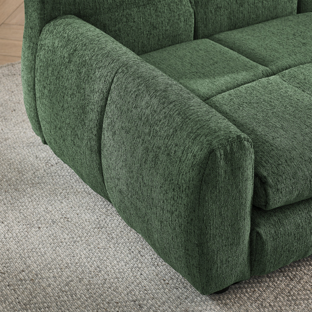 Soft and Comfortable Pet Bed for Big and Oversized Dogs with Armrests - Olive Green