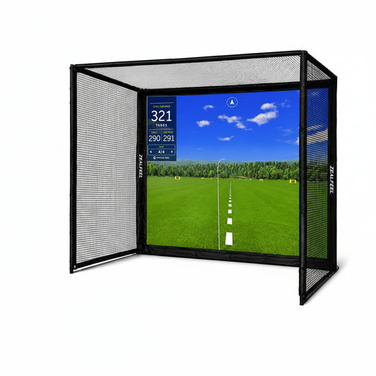 Golf Simulator Enclosure, 10 X 8 Ft/12 X 9 Ft, HD Impact Screen