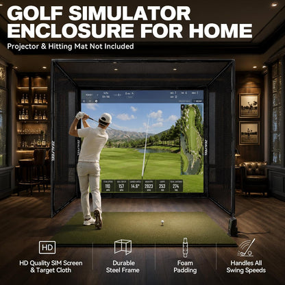 Golf Simulator Enclosure, 10 X 8 Ft/12 X 9 Ft, HD Impact Screen — product view 2