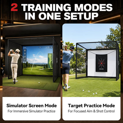 Golf Simulator Enclosure, 10 X 8 Ft/12 X 9 Ft, HD Impact Screen — product view 3