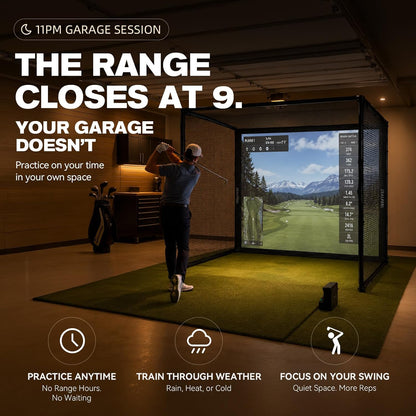Golf Simulator Enclosure, 10 X 8 Ft/12 X 9 Ft, HD Impact Screen — product view 5