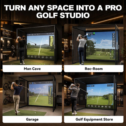 Golf Simulator Enclosure, 10 X 8 Ft/12 X 9 Ft, HD Impact Screen — product view 6