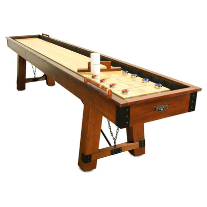 Hathaway Cheyenne 12-ft Shuffleboard Table - Rustic Oak Finish