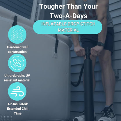 Inflatable Cold Plunge Tub - XL, Black - 150 Gallon Ice Bath - Chiller Compatible – Inflatable — product view 4