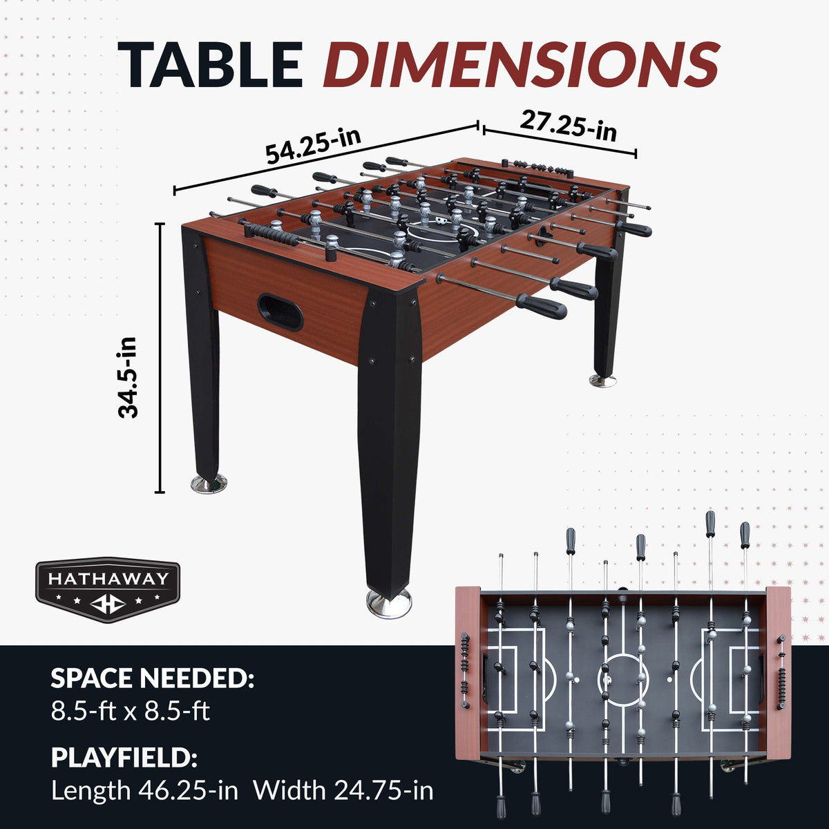 Hathaway Dynasty 54-in Foosball Table