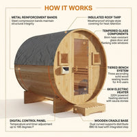 Outdoor Traditional Barrel Sauna — product view 3