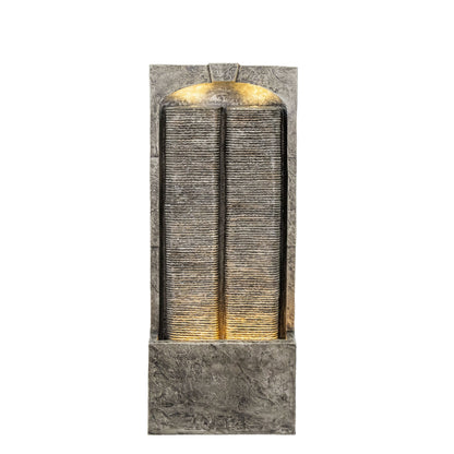Resin Slate Outdoor Water Wall Fountain shown straight-on against a plain white background.