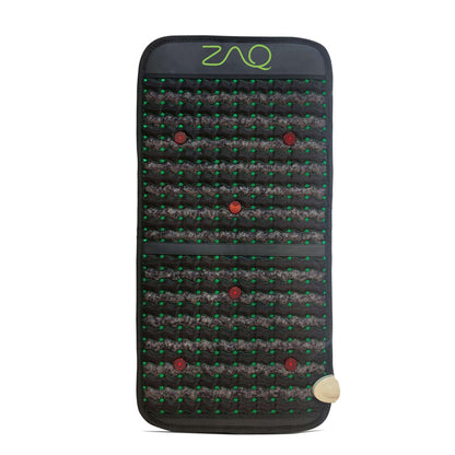 Infrared PEMF Travel Mat standing vertically against a white background, with its surface facing forward.