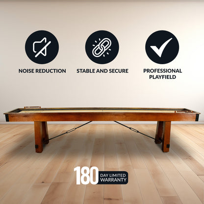 Hathaway Cheyenne 12-ft Shuffleboard Table - Rustic Oak Finish